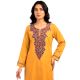 Mustard Kashmiri Cotton Viscose Kurta with Handworked Paisley Neck Panel